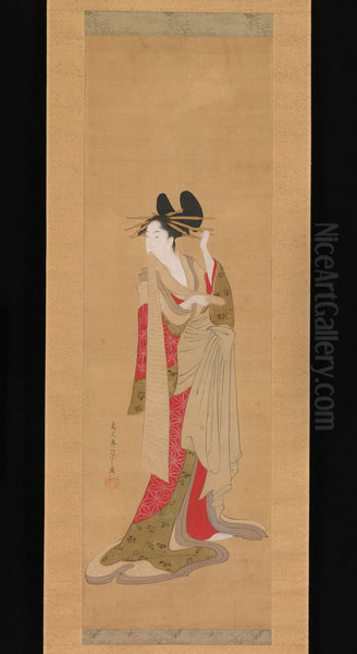 Courtesan with a Letter in Her Mouth - view 1