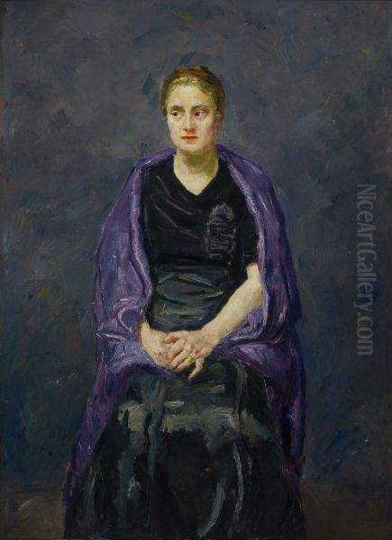 Portrait of Mink with Violet Shawl - view 1