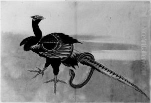 Pheasant and Snake by Katsushika Hokusai