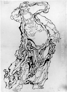 Nio the Guardian by Katsushika Hokusai