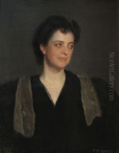 Portrait of a Woman in Black (Mrs. Howard Okie) by William McGregor Paxton