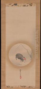 Boy Trying to Make an Ox Drink by Sakai Hoitsu
