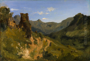 Valley in the Auvergne Mountains by Theodore Rousseau