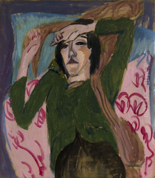 Woman in a Green Jacket - view 1