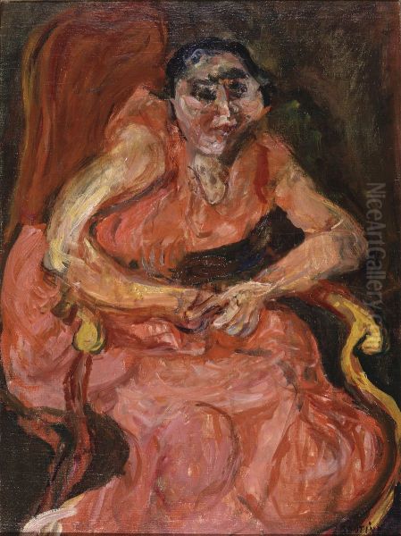 Woman in Pink - view 1