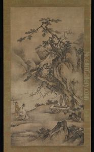 Bo Ya Plays the Qin as Zhong Ziqi Listens by Kano Motonobu