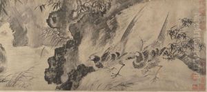 Marsh Scene with Birds by Shen Zhou