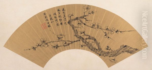 Branch of Blossoming Plum - view 1