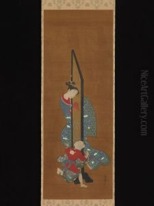 Mother and Child at Play by Isoda Koryusai