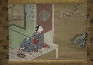 Courtesan Resting on the Veranda
