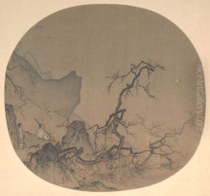 Viewing plum blossoms by moonlight by Ma Yuan