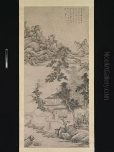 Lofty Scholar among Streams and Mountains, in the manner of Juran by Wang Jian