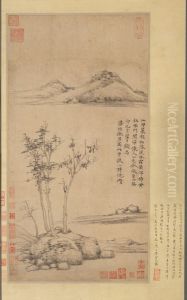 Wind among the Trees on the Riverbank by Ni Zan