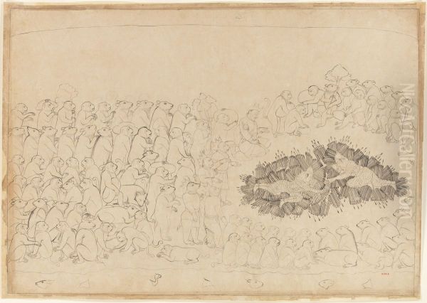 Folio from a Ramayana 'Siege of Lanka' Series - view 1