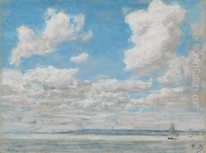 Seascape with Open Sky by Eugene Louis Boudin