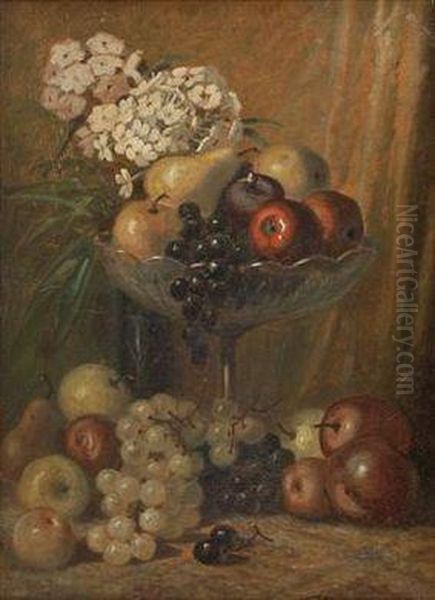 Stillleben Mit Blumen Und Obst - view 1