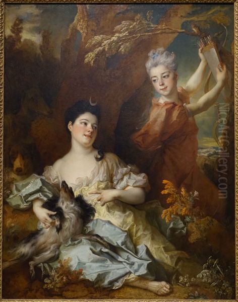 Portrait of the Comtesse de Montsoreau and Her Sister as Diana and an Attendant - view 1