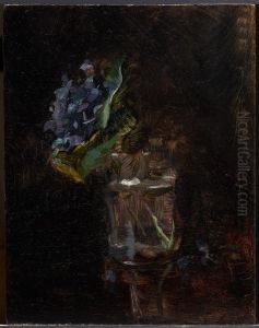 Bouquet of Violets in a Vase by Henri De Toulouse-Lautrec