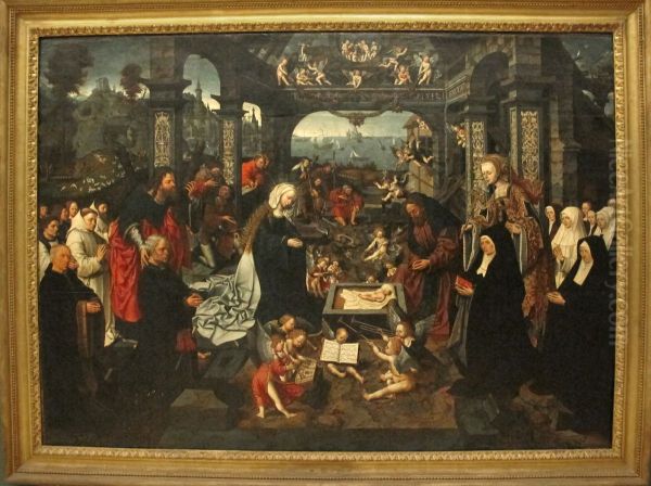 De geboorte met Margriet Dirck Boelensdr. en haar familie, de HH. Andreas en Margaretha - view 1