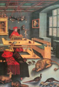 Cardinal Albrecht of Brandenburg as Saint Jerome by Lucas Cranach the Elder