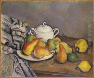Sugar Bowl, Pears, and Tablecloth Sugar Bowl, Pears, and Tablecloth