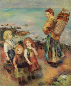 Girls Fishing Mussels