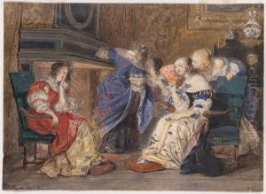 Women in an Interior by Paul Delaroche