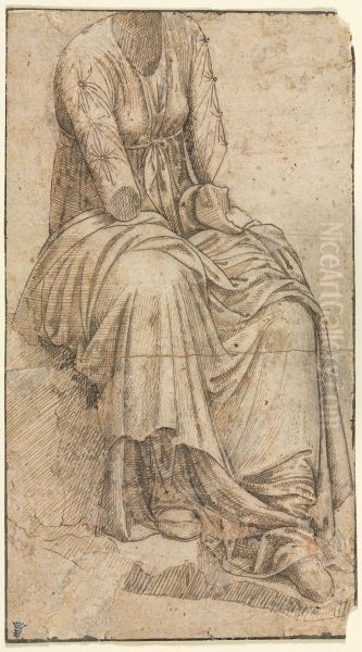 Copy of a Roman Statue of a Seated Woman - view 1