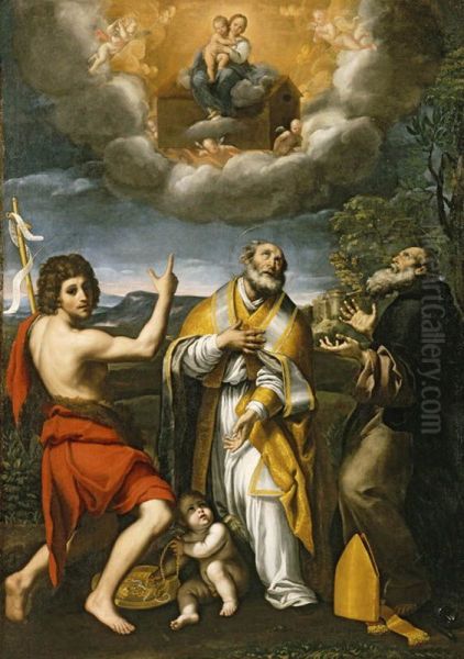 The Madonna of Loreto Appearing to St. John the Baptist, St. Eligius, and St. Anthony Abbot - view 1