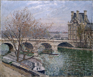 Le Pont Royal et le Pavillon de Flore, Matin, soleil Le Pont Royal et le Pavillon de Flore, Matin, soleil