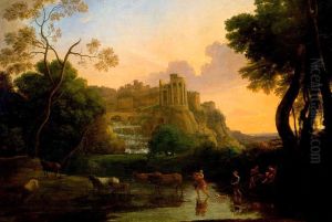 Ideal View of Tivoli by Claude Lorrain (Claude Gellee)