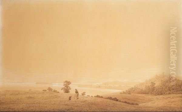 Eastern Coast of Rugen Island with Shepherd - view 1