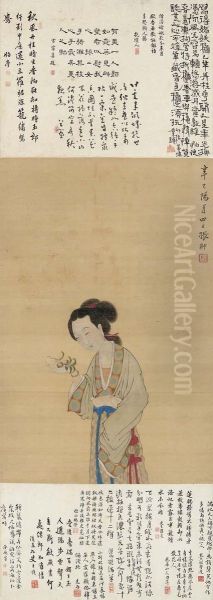 Lady With Osmanthus Flowers - view 1