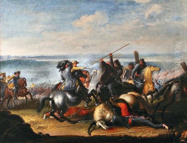 Charles X Gustav in skirmish with Polish Tatars at the battle of Warsaw, July 29, 1656. - view 1