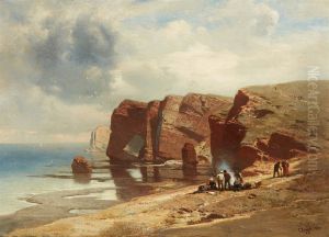 Coastal Landscape of Helgoland by Charles Hoguet