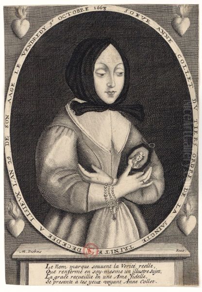 Soeur Anne Collet du tiers ordre de la Saincte Trinite decedee a Lisieux l'an 25 de son aage le vendredi 5e octobre 1668. M. Desbois fecit - view 1