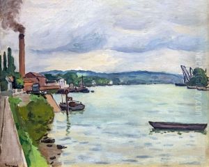 The Seine (around Rouen)Francais:La seine (environs de Rouen)Italiano:La Senna (intorno a Rouen) by Albert Marquet