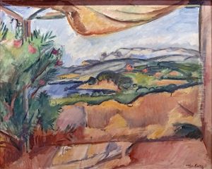 Landscape on the terraceFrancais:Paysage sur la terrasseItaliano:Paesaggio sulla terrazza by Othon Friesz
