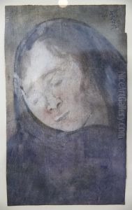 Portrait of a woman. by Abanindranath Tagore