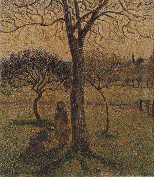 Bauerinnen bei einem Walnussbaum - view 1