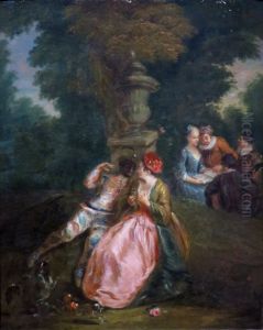Harlequin and Columbine by Jean-Baptiste Pater