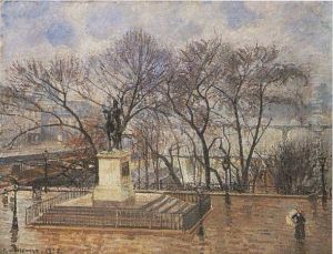 in Morning Rain by Camille Pissarro