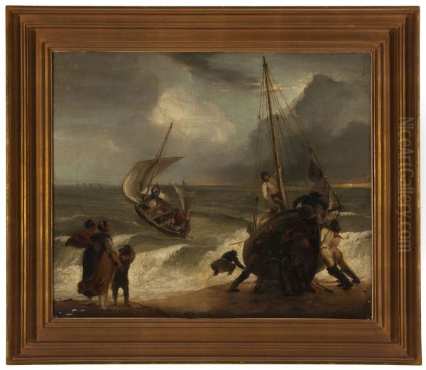 Merelta palaavia kalastaja-aluksia (fi); Fishing Boats Returning from the Sea (en); Fiskebatar som atervander fran havet (sv) - view 1