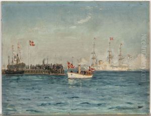 Venajan keisarin alus Koopenhaminan telakalla (fi); The Russian Emperor's Ship at Copenhagen Docks (en); Det kejserliga ryska skeppet pa redden vid Kopenhamn (sv)