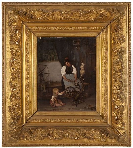 Nainen ja leikkiva lapsi (fi); Woman with a Playing Child (en); Kvinna med lekande barn (sv) - view 1