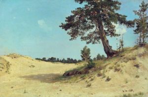 Pine on sand by Ivan Shishkin