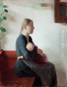 Ung mor med sit barn by Anna Ancher