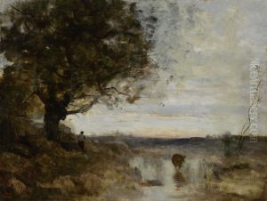 Sunrise by Jean-Baptiste Camille Corot