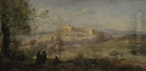 Villeneuve-les-Avignon, Fort Saint Andre by Jean-Baptiste Camille Corot