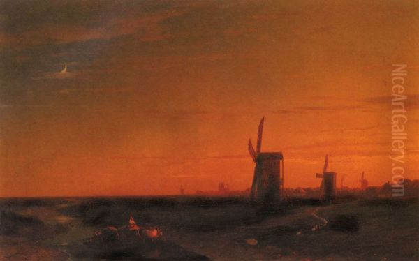 Landscape with Windmills - view 1